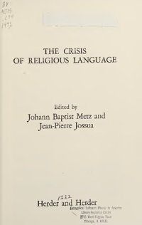 cover of the book Crisis of Religious Language