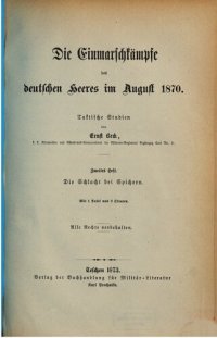 cover of the book Die Schlacht bei Spichern