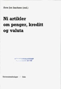 cover of the book Ni artikler om penger, kreditt og valuta