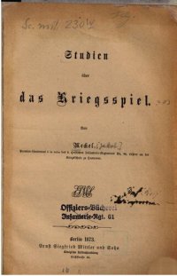 cover of the book Studien über das Kriegsspiel