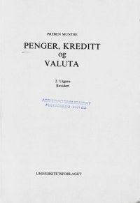 cover of the book Penger, kreditt og valuta