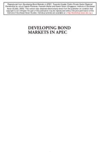 cover of the book Developing bond markets in APEC  : towards greater public-private sector regional partnership