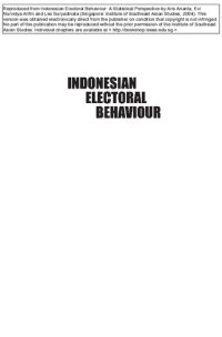 cover of the book Indonesian electoral behaviour : a statistical perspective