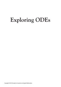 cover of the book Exploring ODEs