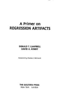 cover of the book A Primer on Regression Artifacts