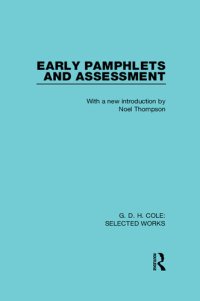 cover of the book G. D. H. Cole: Early Pamphlets & Assessment (Rle Cole)