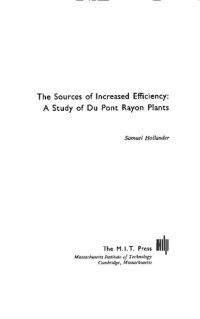 cover of the book The Sources of Increased Efficiency: A Study of Du Pont Rayon Plants