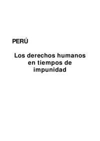 cover of the book Perú. Los derechos humanos en tiempos de impunidad