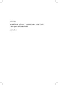 cover of the book Vinculando género y reparaciones en el Perú: Una oportunidad fallida