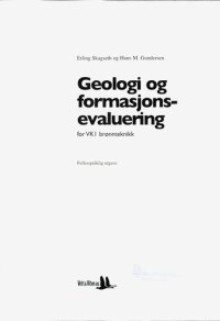 cover of the book Geologi og formasjonsevaluering for VKI brønnteknikk