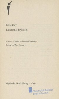 cover of the book Eksistentiel psykologi