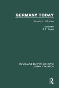 cover of the book Germany Today: Introductory Studies