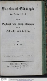 cover of the book Napoleons Strategie im Jahr 1813 von der Schlacht von Groß-Görschen bis zur Schlacht von Leipzig