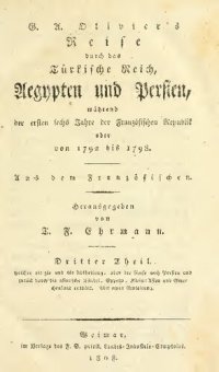 cover of the book Reise durch das Türkische Reich, Ägypten und Persien, während der ersten sechs Jahre der Französischen Republik oder von 1792 bis 1798