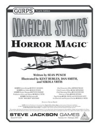 cover of the book GURPS 4th edition. Magical Styles: Horror Magic