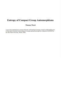 cover of the book Entropy of compact group automorphisms