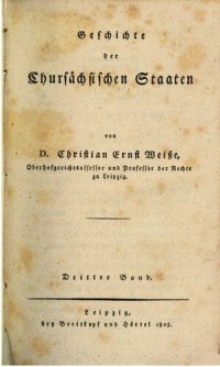 cover of the book Geschichte der Chursächsischen Staaten