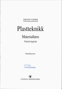 cover of the book Plastteknikk : materiallære