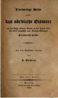 cover of the book Viermalige Reise durch das nördliche Eismeer auf der Brigg Nowaja Semlja in den Jahren 1821 bis 1824