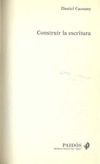 cover of the book Construir la escritura