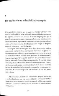 cover of the book Pós-escrito sobre a industrialização europeia (O atraso econômico em perspectiva histórica)