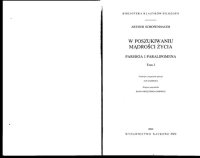 cover of the book W poszukiwaniu mądrości życia. Parerga i Paralipomena