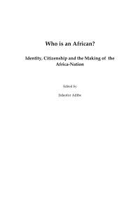 cover of the book Who is an African?