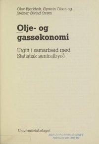 cover of the book Olje- og gassøkonomi