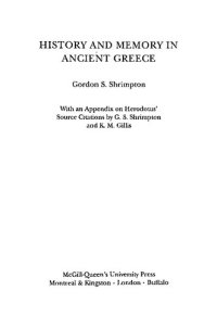 cover of the book History and Memory in Ancient Greece