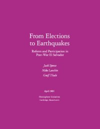 cover of the book From elections to earthquakes : reform and participation in post-war El Salvador