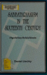 cover of the book Sabbatarianism and the Sixteenth Century: A Page in the History of the Radical Reformation