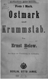 cover of the book Ostmark und Krummstab : Erzählung nach persönlichen Erinnerungen aus der Zeit der polnischen Unruhen