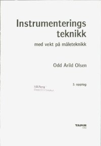 cover of the book Instrumenteringsteknikk : med vekt på måleteknikk