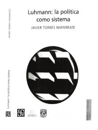 cover of the book Luhmann: la política como sistema