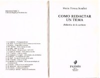 cover of the book Cómo redactar un tema. Didáctica de la escritura