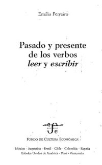 cover of the book Pasado y presente de los verbos leer y escribir