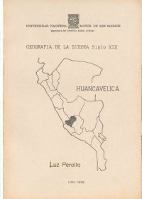 cover of the book Geografía de la sierra, siglo XIX: Huancavelica