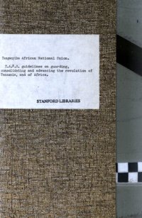 cover of the book T.A.N.U. Guidelines 1971