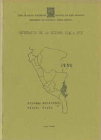 cover of the book Geografía de la sierra, siglo XIX. Puno