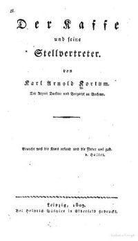 cover of the book Der Kaffe [Kaffee] und seine Stellvertreter