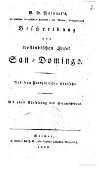 cover of the book V. P. Malouets Beschreibung der westindischen Insel San-Domingo