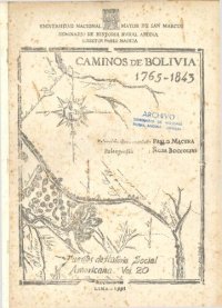 cover of the book Caminos de Bolivia, 1765-1843