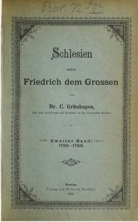 cover of the book Schlesien unter Friedrich dem Großen / 1756-1786