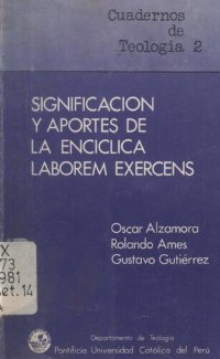 cover of the book Significado y aportes de la encíclica Laborem Exercens