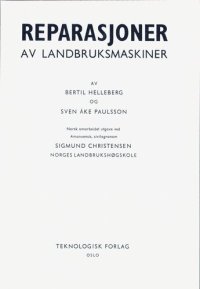 cover of the book Reparasjoner av landbruksmaskiner