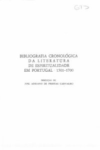 cover of the book Bibliografia Cronológica da Literatura de Espiritualidade em Portugal (1501-1700)