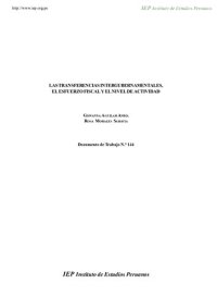 cover of the book Las transferencias intergubernamentales, el esfuerzo fiscal y el nivel de actividad