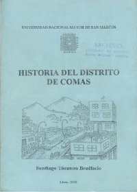 cover of the book Historia del distrito de Comas (Lima)