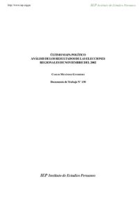 cover of the book Último mapa político: análisis de los resultados de las elecciones regionales de noviembre del 2002 (Perú)