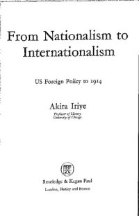 cover of the book From Nationalism to Internationalism. US Foreign Policy to 1914